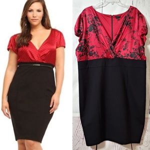 Torrid Red & Black Ponte Pinup Dress